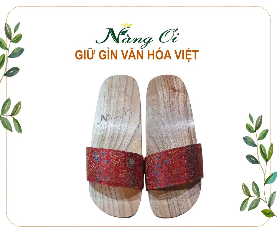 guốc gỗ phù hợp cho cả nam và nữ được làm từ gõ tự nhiên cao cấp